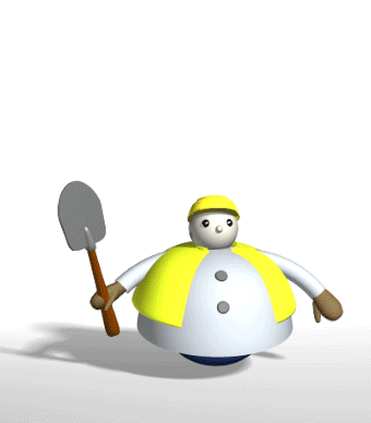 animation personnage batiment